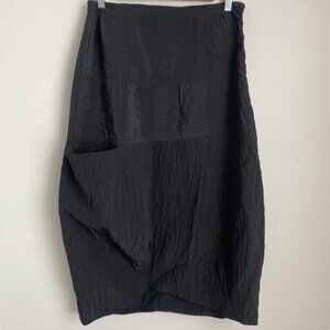 L Hanna for La Journee Asymmetrical Skirt Black Large Pocket Size 2